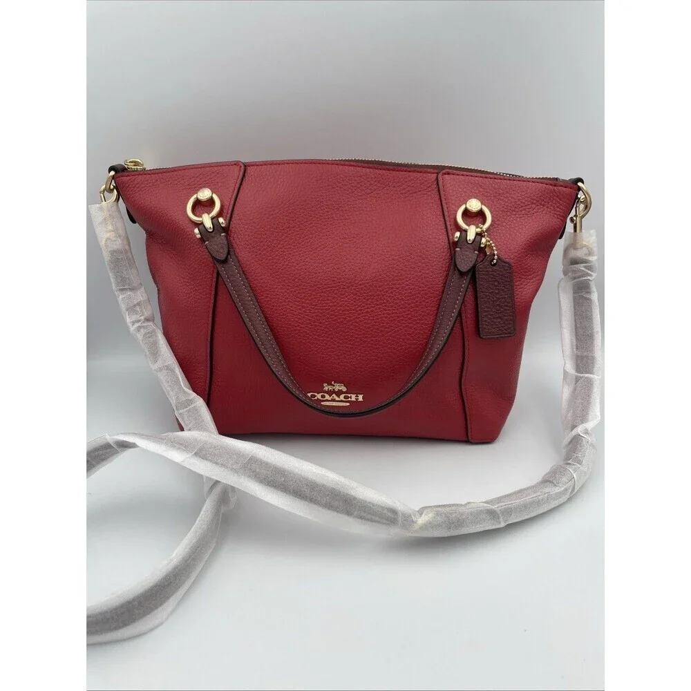 COACH Kacey Satchel In Colorblock - C6841 Red NEW